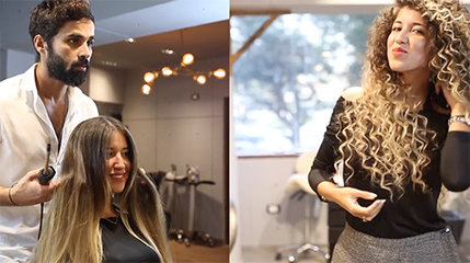 A Curling Wand experience by a professional hairdresser.